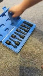 8pcs 1/2" Drive Impact Spline Bit Socket Set H5 H6 H7 H8 H10 H12 H14 H16 CR-MO Torx Allen Wrench Set Socket Type Headset Octagonal for fit Manual Pneumatic Wrenches Drive Chrome Molybdenum Steel Hex Key Socket Metric Allen Bit Impact Spline Socket Bit Set