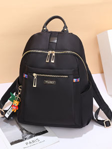 Womens Large Capacity Oxford Cloth Backpack 2025 New Style Double Shoulder Travel Bag Casual Pure Color Vertical Square Shape