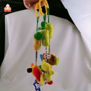 Baby Infant Crib Hanging Toy Toddler Stroller Bed Toys Hanging Doll Baby Cot Toys Hanging Teether Animal Rattles Toys