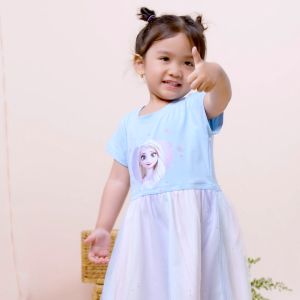 Váy bé gái công chúa Elsa BOMINES lót lưới điệu đà xinh xắn cho bé 3- 10 tuổi 12- 30kg DTNBGELSALUOI