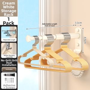 WEIMEIYUAN | Wall Mounted Adjustable Clothes Rack for Drying and Storage