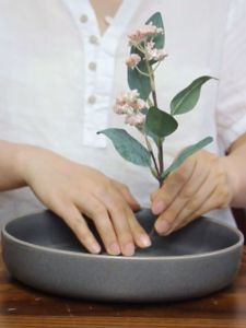 Japanese Style Ceramic Flower Pot Bonsai Tray Water Cultivation Plant Tray Absorbent Stone Tray for Desktop Green Plant