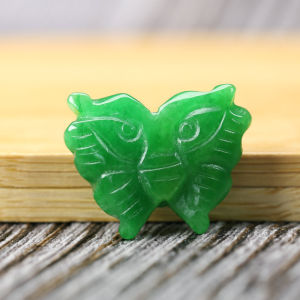 พวงกุญแจลูกปัดผีเสื้อสีเขียวธรรมชาติ ลูกปัดมุกสองด้าน ประดับเครื่องประดับ DIY งานฝีมือ เครื่องประดับสร้อยคอ Y212