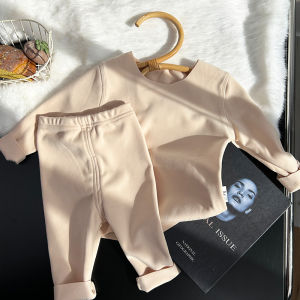 Kids Dralon Basic Thermal Underwear Suit Baby Long Johns Top & Bottom Boy Girl Baby Infant Autumn and Winter