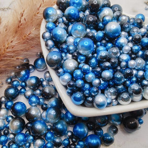 4mm No-hole Mermaid Gradient ABS Imitation Pearl DIY Handmade Accessories Makeup Tube Filling Small Beads Nail Decoration