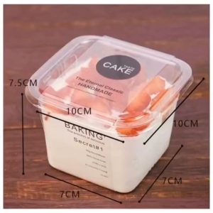 【COD- 24-hour Delivery 】Manggo 50pcs Disposable Plastic Dessert Cups with Lids Clear Mousse Cake Pudding Ice Cream Cups for Small Business