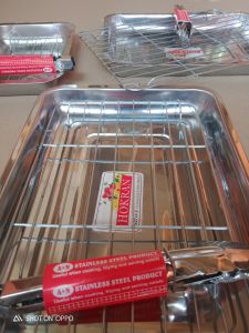 COOLING RAK PENIIRIS MINYAK BONUS PENCAPIT GORENGAN UKURAN 40x30cm DENGAN WADAH NAMPAN STANLEES STALL