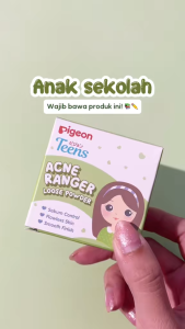PIGEON TEENS ACNE RANGER LOOSE POWDER 12gr | Bedak Tabur Remaja | Kulit Kemerahan | Kulit Berminyak | Kulit Berjerawat | Natural Acne Fighting Agent