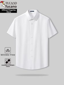 TUCANO | Business Casual Iron-free White Shirt Short Sleeves