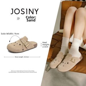 Josiny | Star Head Flat Shoes with Metal Buckle and Soft Bottom