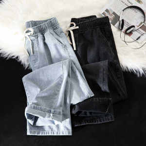 กางเกงยีนส์ทรงหลวมสำหรับผู้ชาย สีอ่อน ทรงหลวม ทรงหลวม กางเกงขายาวลำลอง ทรงหลวม กางเกงขายาวทรงหลวมสำหรับผู้ชาย