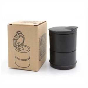 Flame Retardant Car Ashtray - Portable Ash Collector for Vehicles Trucks & Home Use - Non-LED Interior Accessory