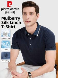 Pierre Cardin | Breathable Business Casual Linen & Silk Mens Polo Shirt
