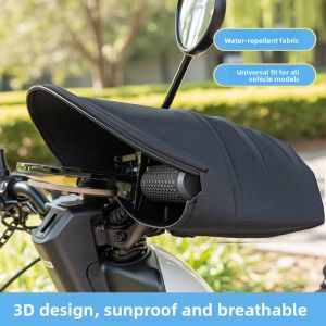 MONLEYTA | Motorcycle Gloves UV Protection Sunshade Waterproof Electric Vehicle Battery Handle Cover Windproof Commuting Style Polyester Fiber