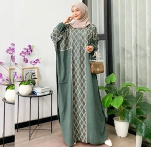 Kaftan Arafah Rayon Jumbo Ld 180 cm Kaftan Muslim Wanita