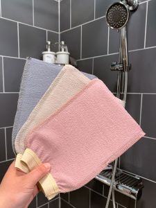 Khăn Xát Tắm Mỏng Bằng Cát Mịn Dành Cho Nữ Khăn Xát Tắm Loại Đơn Dùng Để Rửa Vết Bẩn Và Bụi Bẩn Bộ 3 Chiếc