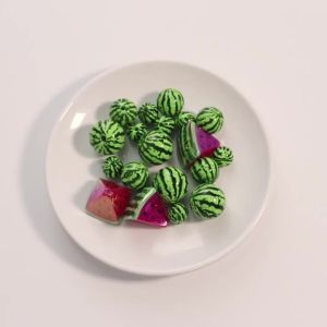 5-10pcs Watermelon Shape Acrylic Beads Red Green Loose Fruit Beads For Jewelry Making DIY Necklace Bracelet Keychain Accessories