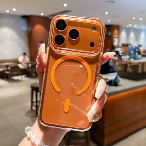 เคสโทรศัพท์ใสแม่เหล็กสุดหรู สำหรับ iPhone 17 16 15 14 13 12 Pro Max 17 Pro 17 Air  แบบใส รองรับ Magsafe ป้องกันการกระแทก