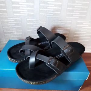 GALVIN FULL BLACK |ManNeedMe x DAILY| Sandal Jepit Pria Sendal Casual