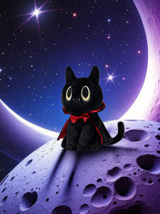 McHugs Dracula Black Cat Plush Vampire Kitty with Cape Halloween Stuffed Animal Collection Perfect Halloween Gift for Cat Lovers and Kids