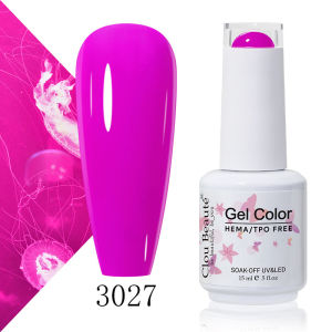 Sơn Móng Tay Dạng Gel Đặc Clou Beaute 15ml Màu Trắng Sữa & Xanh Neon Sơn Phủ Bán Vĩnh Cửu Có Thể Tẩy Sạch Dùng Cho Nail Art.