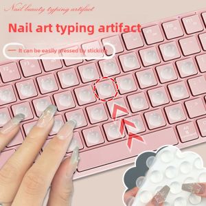 Mouse Non Slip Silicone Material Keyboard Long Nail Typing Handy Gadget Convenient Easy Not Hurt Nail Transparent Portable