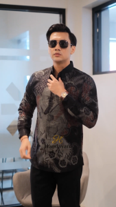 MOTIF SATRIA Baju Atasan Kemeja Batik Slimfit Pria Premium Modern Lengan Panjang Pendek Full Furing | HANDAYANI BATIK
