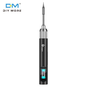 ส่วนต่อประสาน Diymore Type C อัจฉริยะเครื่องเชื่อมเหล็กอุณหภูมิคงที่100วัตต์ปรับได้พกพาได้เปลี่ยนได้หัวอุปกรณ์ช่างเชื่อมซ่อมบ้าน