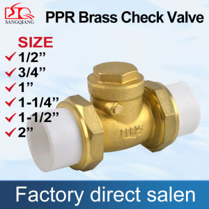 Sang Qiang PPR Brass Fittings Double Union Swing Check Valve Water pipe hot melt SIZE (1/2“ 3/4” 1“ 1-1/4” 1-1/2“ 2“ )