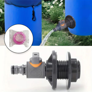 PVC Water Tank Connector With Tape 3/4 Quick Connect Straight-through Valve Water Tank Garden Irrigation Connections Tools