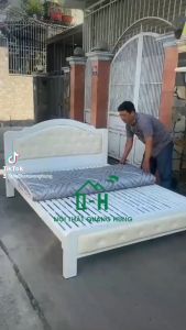 GIƯỜNG SẮT HỘP VUÔNG 5X10 DÀY DẶN CAO CẤP GIAO NHANH HCM