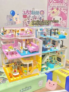 Princess Castle Villa Building Blocks Educational Toys for Children 10 Years Old Girls House Assembly Toys Magnetic Tiles