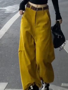 MANMI | Design Niche Slash Hem Wide Leg Pants