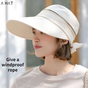 14cm Big Brim Womens Peaked Cap Summer Korean Fashion Casual All-match Baseball Cap Outdoor Outing Riding Sunscreen UV Protection Sun Hat Detachable Empty Top Hat