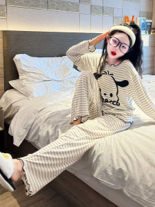 Girls Sleepwear Set Long Sleeve Long Pants Home Clothes Modal Childrens Spring Autumn Outfit Comfortable Soft Polyester Fiber