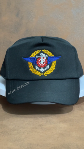 หมวกกองทัพไทย ปักตรา กองบัญชาการกองทัพไทย สีดำ สีกรมท่า