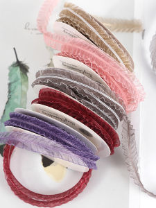 Handmade Silk Ribbon Butterfly Knot Hair Accessory Satin Ribbon Fabric Packaging Material DIY Sewing Crafts Edge Folded Skirt