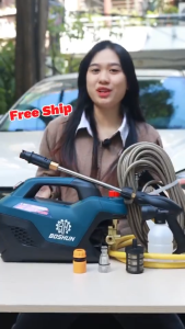 ( CHÍNH HÃNG ) Máy Rửa Xe Chỉnh Áp BOSHUN BS-PW3500W Công Suất 3500W Có Chỉnh Áp Dây Xịt Dài 15M