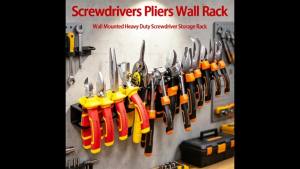 Garage Wall Mounted Tool Storage Rack for Screwdrivers Pliers Multifuntional Metal Organizer Holder for Garage Workspace
