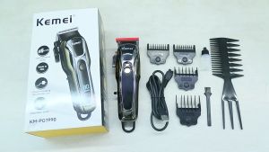 BISA COD - Alat Cukur Tanpa Kabel / Alat Cukur Rambut Kemei KM-PG1990 Hair Clipper Cordless Gold