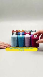 500-Yard 12-Color Sewing Thread Set ideal for daily hand sewing suitable for home dormitory and outdoor DIY crafting