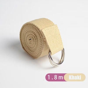 1.8mx3.8cm Yoga Strap for Stretching Cotton Yoga Belt with Adjustable Metal D-Ring Buckle Stretch Band for Fitness Pilate