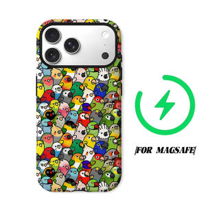 Cute Parrot Phone Case for iPhone 18 17 16 15 14 13 12 11 Air Pro Max Plus Double-layer Cover