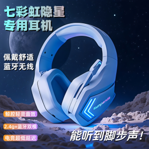 Rgb Compatible Wireless Headset Bluetooth Gaming Earphones for Notebook Esports Low Latency Headset with Microphone
