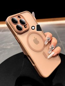 DAIMANG | Hút từ tính mờ 17e thích hợp cho ip Apple 16 ốp điện thoại di động Promax 18 ống kính vàng sa mạc bao gồm tất cả 15pro series 14plus mẫu mới 13 chống rơi iPhone12 màu sa mạc 11 mẫu nóng
