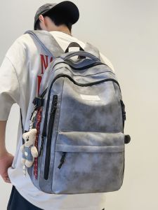 High Capacity Backpack for Junior And High School Boys Trendy Cool Dual-Shoulder Bag with Computer Compartment Sweet College Style