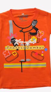 Kaos Anak Laki-Laki Seri Profesi Damkar Pemadam Kebakaran Anak Balita 1-6 Tahun