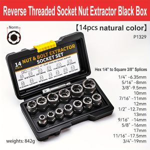 NiuXiang(NewShark) | 14pcs Nut Extractor Anti-tooth Sleeve Sliding Tooth Sleeve ScrewDamaged Nut Screw Cap Extractor