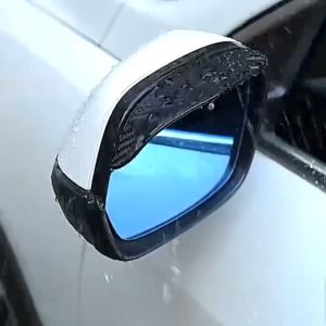 Metaid Pelindung Kaca Spion Mobil Anti-Hujan 2 Buah Universal Karet Mengurangi Efek Silau Perisai Hujan Cermin Tampilan Belakang Eyebrow Shield Hujan Cermin Kaca Belakang Mobil