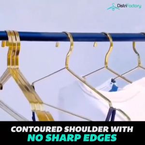 Premium Stainless Steel Shiny Gold Hanger Heavy Duty Drying Hangers Outdoor Extra Thick Huge Large Hanger Golden Hanger